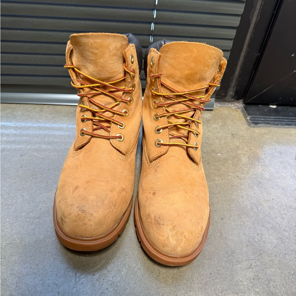 Timberland Tan Ankle-High Boots with Rugged Construction